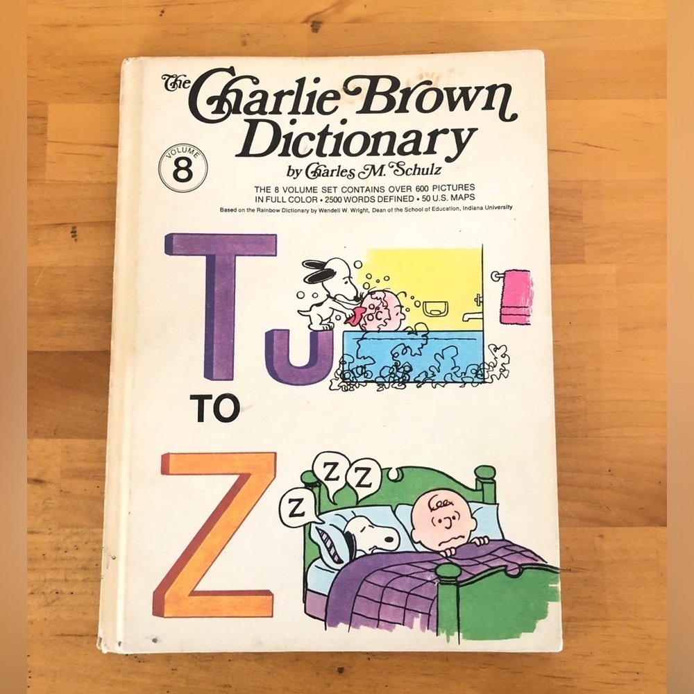 Vtg Charlie Brown dictionary Tu-Z vol 8